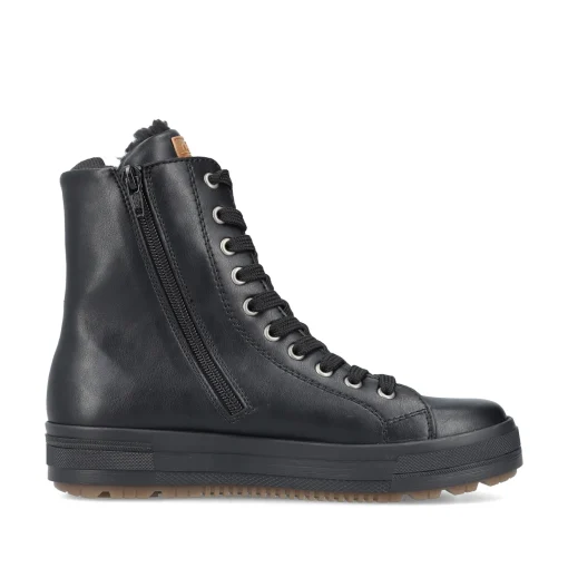 Rieker Damen Schnürstiefel tiefschwarz