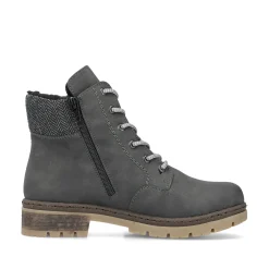 Rieker Damen Schnürstiefel asphaltgrau