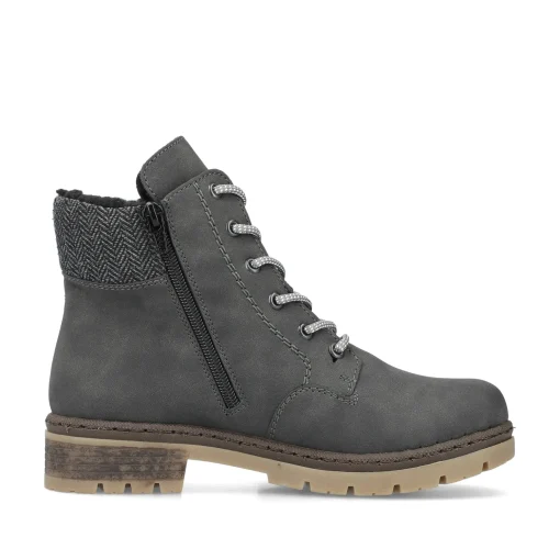 Rieker Damen Schnürstiefel asphaltgrau