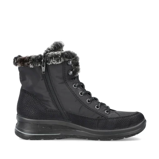 Rieker Damen Schnürstiefel nachtschwarz