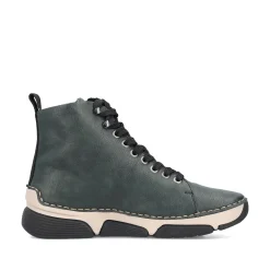 Rieker Damen Schnürstiefel laubgrün