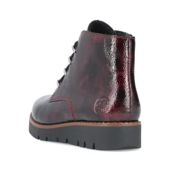 Rieker Damen Schnürstiefel bordeaux