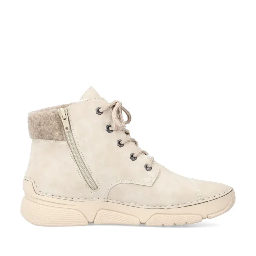 Rieker Damen Schnürstiefel hellbeige