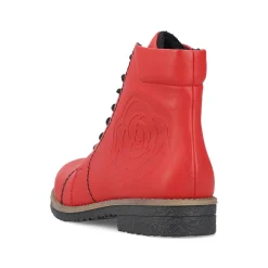 Rieker Damen Schnürstiefel erdbeerrot