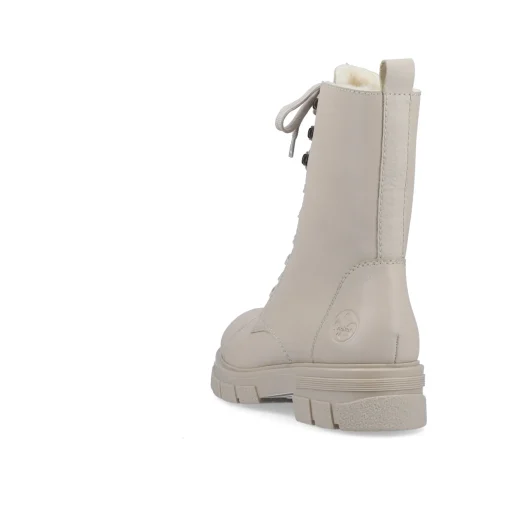 Rieker Damen Schnürstiefel hellbeige