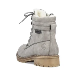 Rieker Damen Schnürstiefel mondgrau