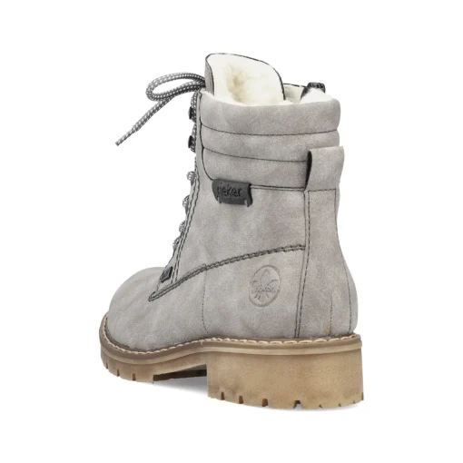 Rieker Damen Schnürstiefel mondgrau