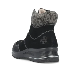 Rieker Damen Schnürstiefel urbanschwarz