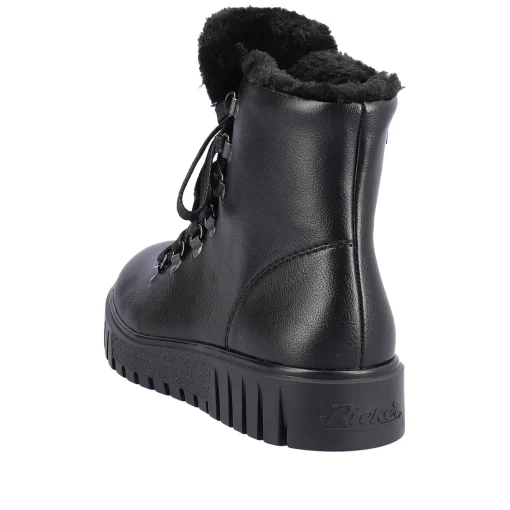 Rieker Damen Schnürstiefel tiefschwarz