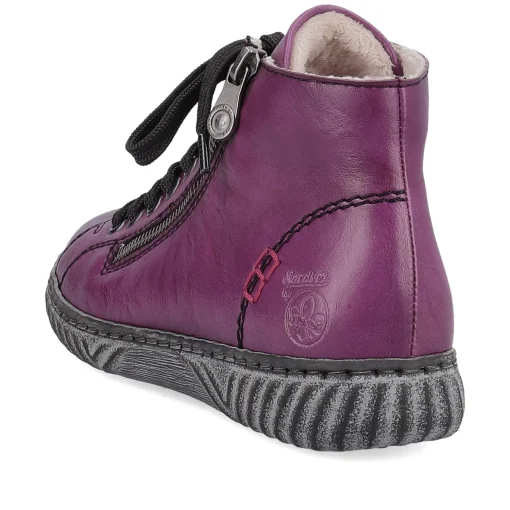 Rieker Damen Schnürstiefel aubergine-schwarz