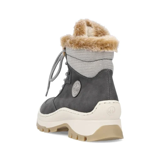 Rieker Damen Schnürstiefel granitgrau