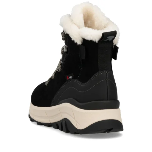 Rieker Damen Schnürstiefel graphitschwarz