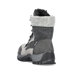Rieker Damen Schnürstiefel silbergrau