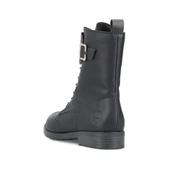 Rieker Damen Schnürstiefel asphaltschwarz
