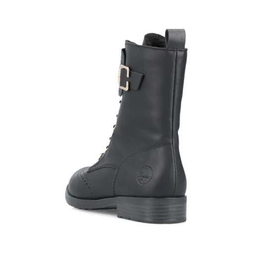 Rieker Damen Schnürstiefel asphaltschwarz