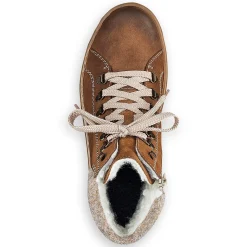 Rieker Damen Schnürstiefel karamellbraun
