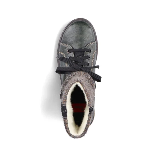 Rieker Damen Schnürstiefel grüngrau