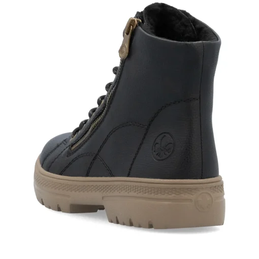 Rieker Damen Schnürstiefel asphaltschwarz