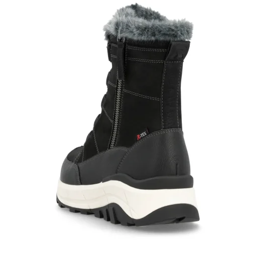 Rieker Damen Schnürstiefel urbanschwarz