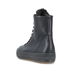 Rieker Damen Schnürstiefel tiefschwarz