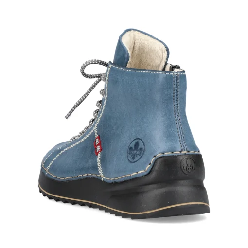 Rieker Damen Schnürstiefel californiablau