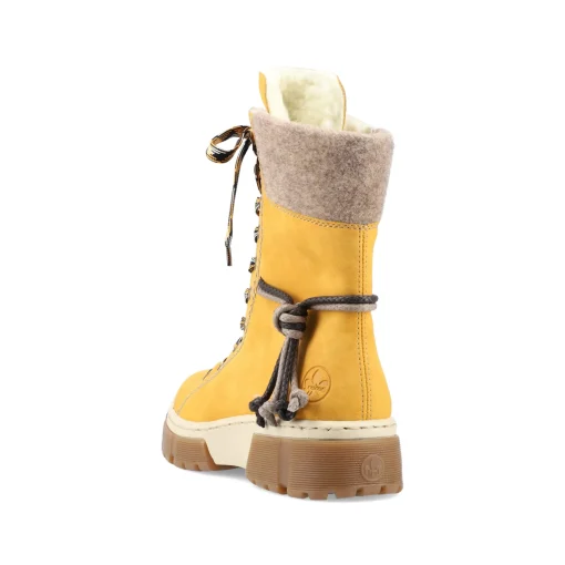 Rieker Damen Schnürstiefel sonnenblumengelb