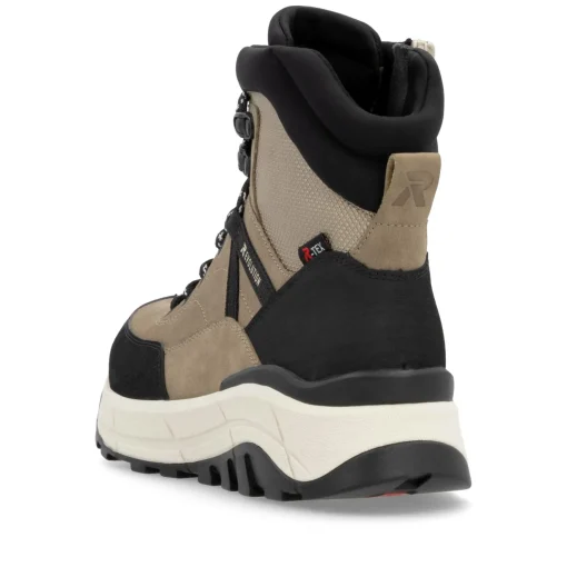 Rieker Damen Schnürstiefel braunbeige-schwarz
