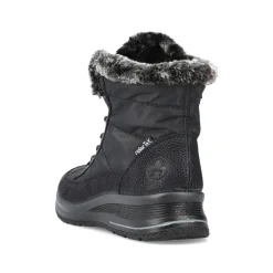 Rieker Damen Schnürstiefel nachtschwarz