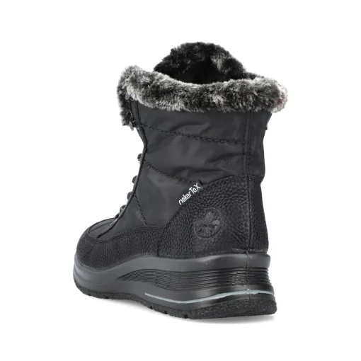 Rieker Damen Schnürstiefel nachtschwarz