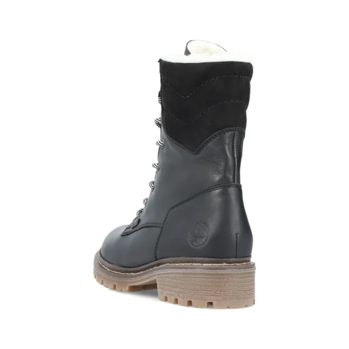 Rieker Damen Schnürstiefel tiefschwarz