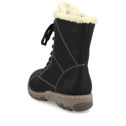 Rieker Damen Schnürstiefel tiefschwarz