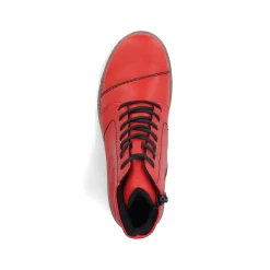 Rieker Damen Schnürstiefel erdbeerrot