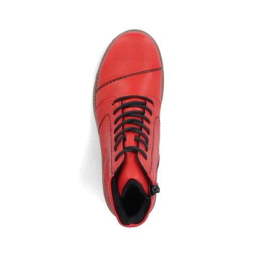 Rieker Damen Schnürstiefel erdbeerrot