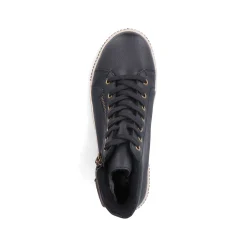 Rieker Damen Schnürstiefel asphaltschwarz