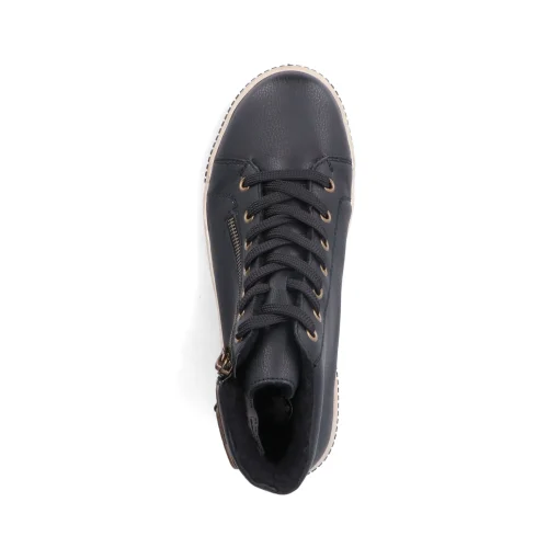 Rieker Damen Schnürstiefel asphaltschwarz