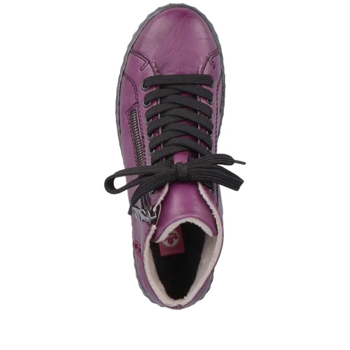 Rieker Damen Schnürstiefel aubergine-schwarz