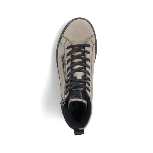 Rieker Damen Schnürstiefel graugrün-schwarz