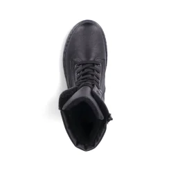 Rieker Damen Schnürstiefel tiefschwarz