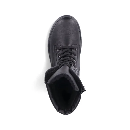 Rieker Damen Schnürstiefel tiefschwarz