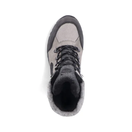 Rieker Damen Schnürstiefel silbergrau