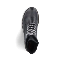 Rieker Damen Schnürstiefel asphaltschwarz