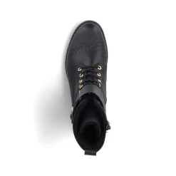 Rieker Damen Schnürstiefel asphaltschwarz