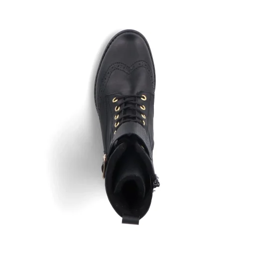 Rieker Damen Schnürstiefel asphaltschwarz