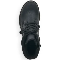 Rieker Damen Schnürstiefel asphaltschwarz