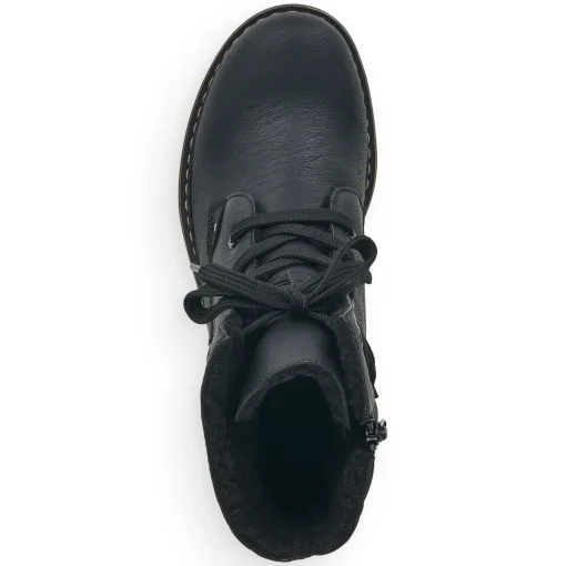 Rieker Damen Schnürstiefel asphaltschwarz