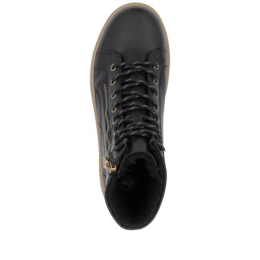 Rieker Damen Schnürstiefel asphaltschwarz
