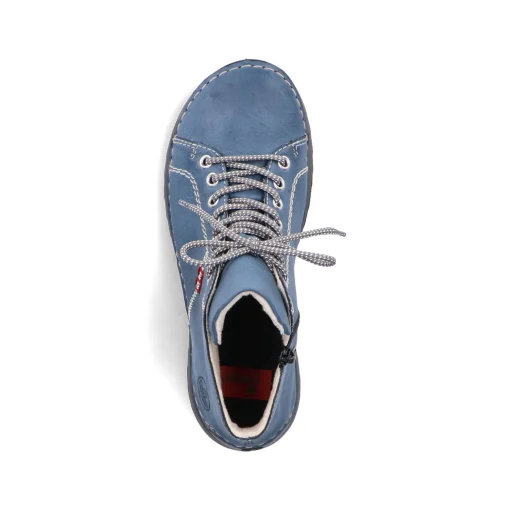Rieker Damen Schnürstiefel californiablau