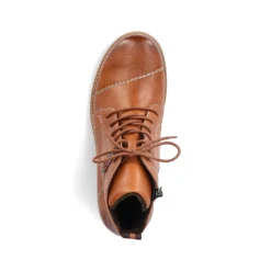 Rieker Damen Schnürstiefel karamellbraun