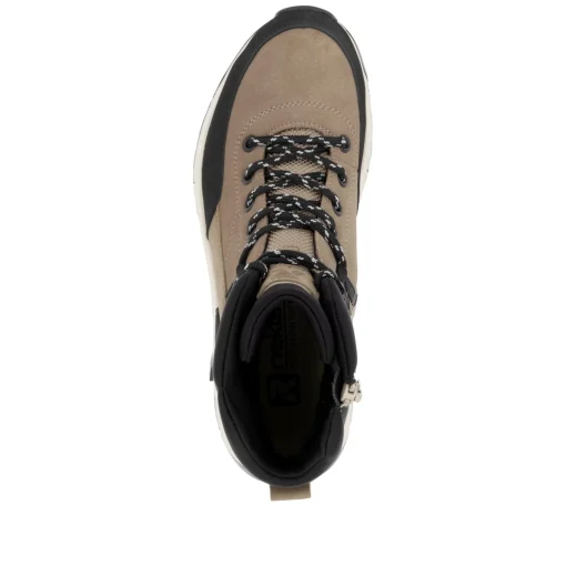 Rieker Damen Schnürstiefel braunbeige-schwarz