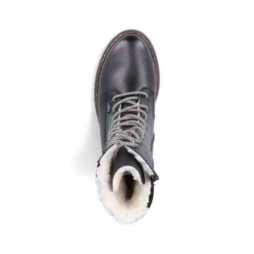 Rieker Damen Schnürstiefel tiefschwarz